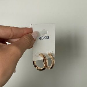 Thick Gold Hoop Earrings